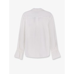 Cotton shirt with drawstring detail