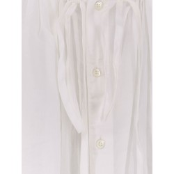 Cotton shirt with drawstring detail