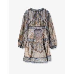 Wanderlust Cotton And Silk Mini Dress