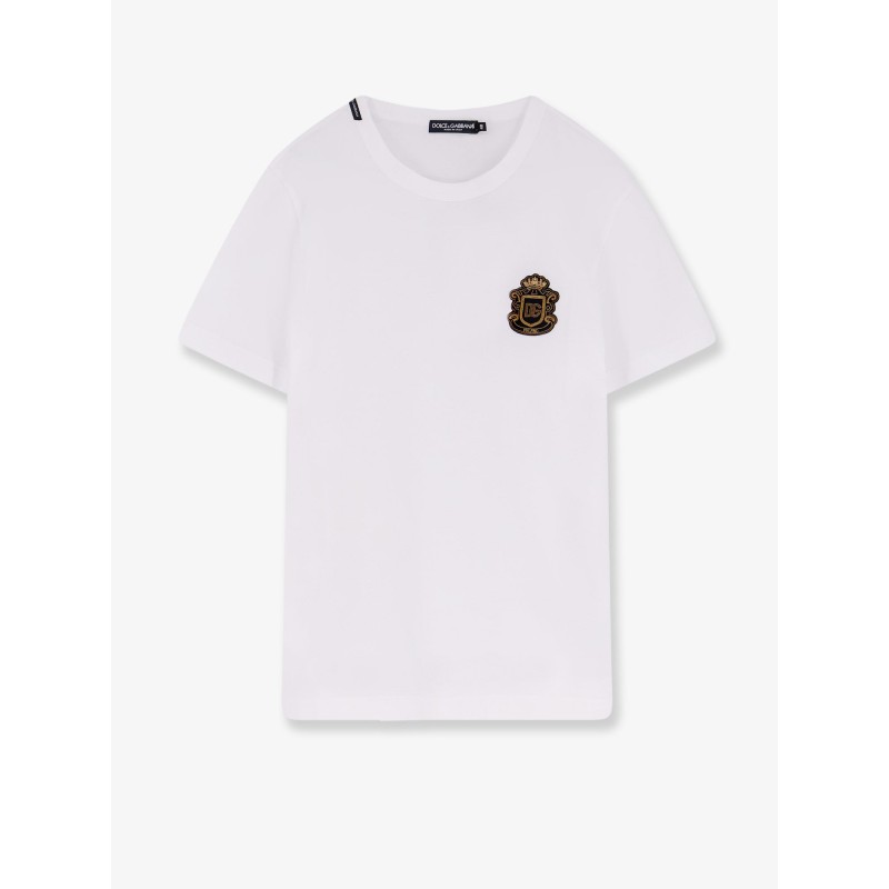 Cotton t-shirt with iconic logo patch