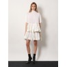 Ruffle virgin wool skirt