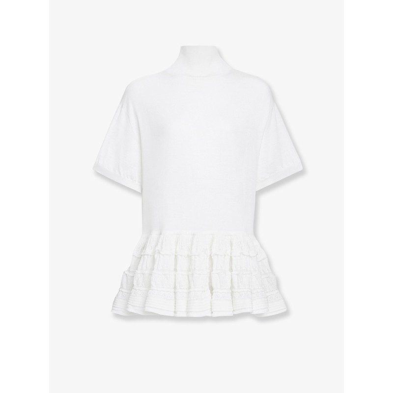 Peplum virgin wool sweater