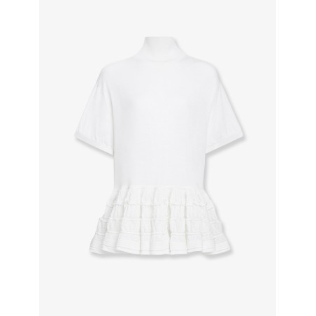 Peplum virgin wool sweater