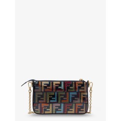 Baguette FF fabric clutch bag
