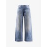 Stone-washed denim jeans