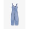 Round denim jumpsuit