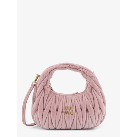 Wander matelassé velvet mini crossbody bag