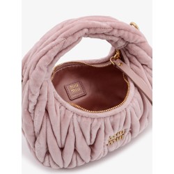 Wander matelassé velvet mini crossbody bag