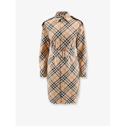 Chemisier cotton short dress with Check print