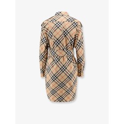 Chemisier cotton short dress with Check print