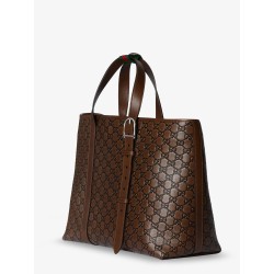 GG Emblem leather shopping bag