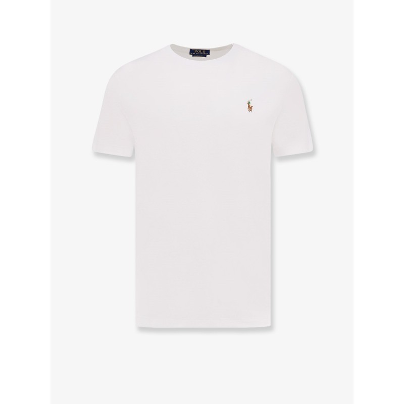 Cotton t-shirt with Logo embroidery