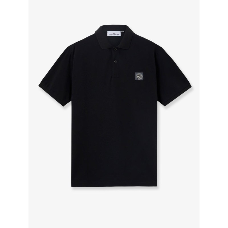Stretch organic cotton polo shirt