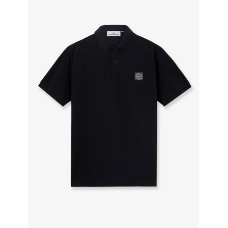 Stretch organic cotton polo shirt
