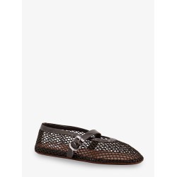Ballet Flats mesh ballerinas with patent leather profiles