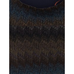 Viscose and metallic fiber dress