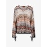 Multicolor viscose and metallic fiber sweater