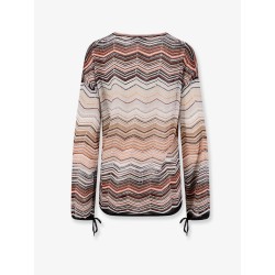 Multicolor viscose and metallic fiber sweater