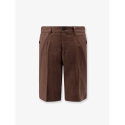 Linen and cotton blend bermuda shorts