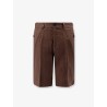 Linen and cotton blend bermuda shorts