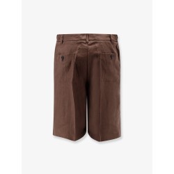 Linen and cotton blend bermuda shorts