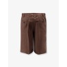 Linen and cotton blend bermuda shorts