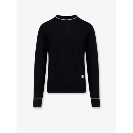 Virgin wool sweater with embroidered DG logo