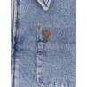 Denim jacket with iconic logo on the front