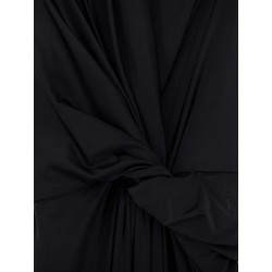 Stretch fabric long asymmetrical dress