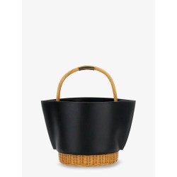 Leather crossbody bag with logo on the front