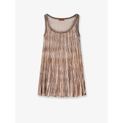 Short viscose blend dress with all-over sequins