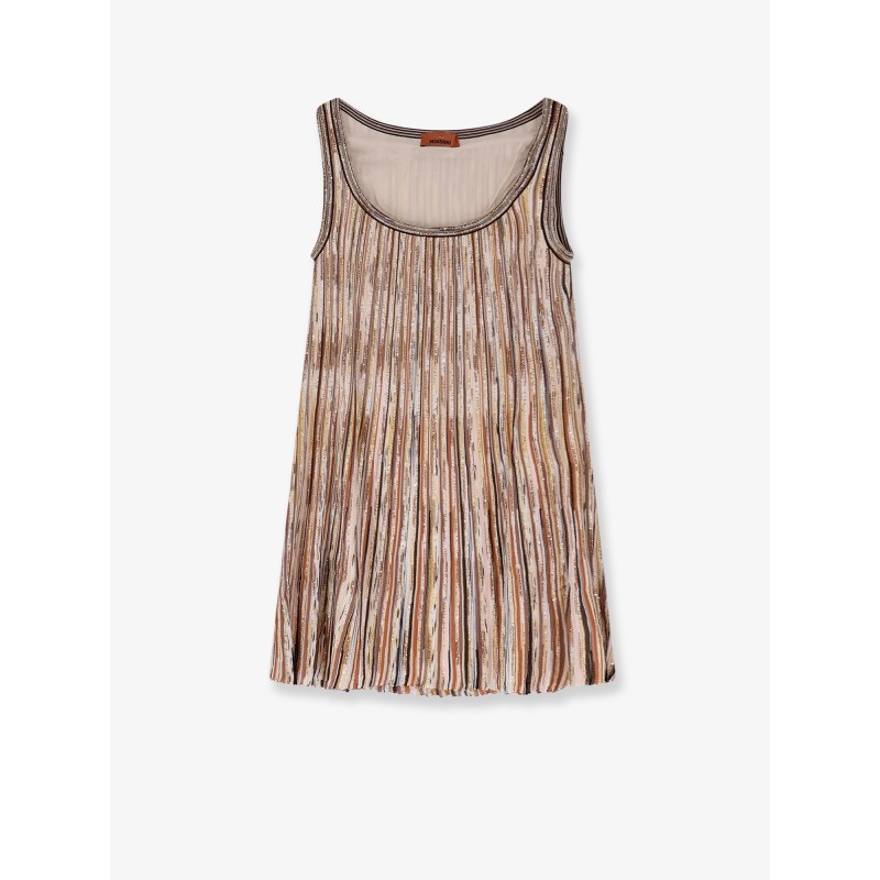 Short viscose blend dress with all-over sequins