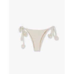 Nylon bikini bottoms with floral detail