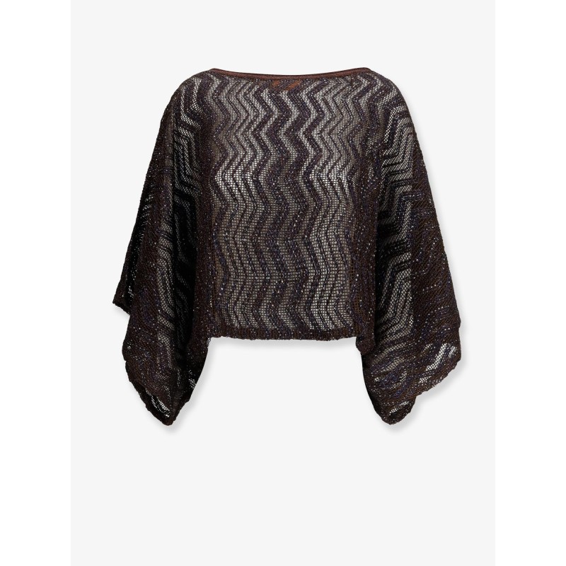 Viscose top with chevron pattern