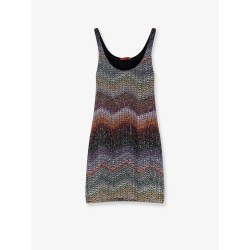 Short knitted dress with all-over sequins