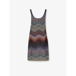 Short knitted dress with all-over sequins