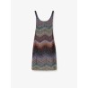 Short knitted dress with all-over sequins