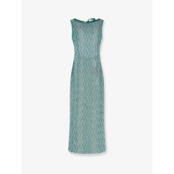 Laminated viscose long dress