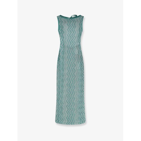 Laminated viscose long dress