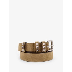 Flaneuse suede belt with iconic studs