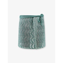 Viscose blend and sequin mini skirt