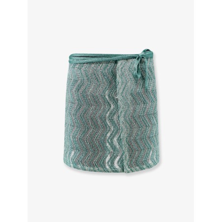 Viscose blend and sequin mini skirt