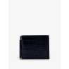 Croco print leather wallet