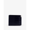 Croco print leather wallet