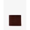 Croco print leather wallet