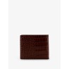 Croco print leather wallet