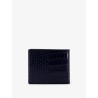 Croco print leather wallet