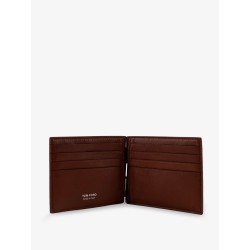 Leather wallet with croco print