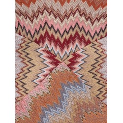 Long viscose dress with chevron pattern