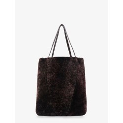 Spin shearling shoulder bag